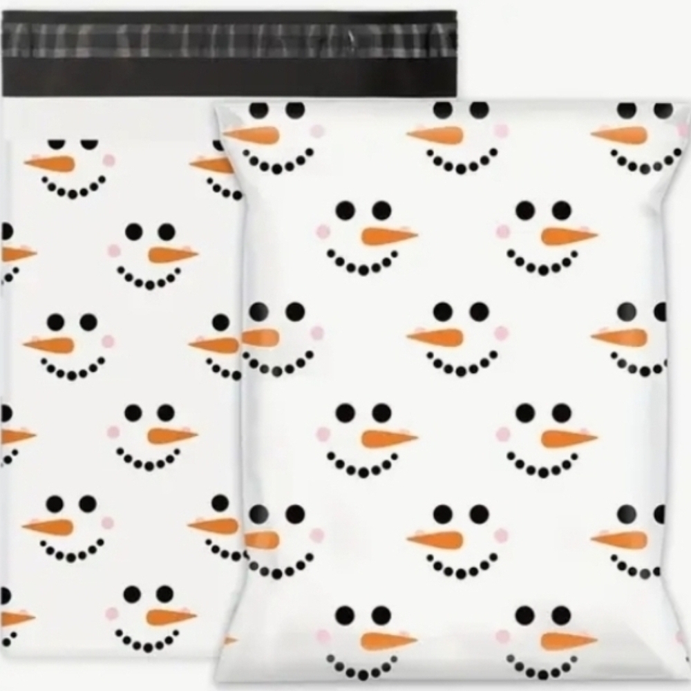 ⛄️Snowman Design 10x13 Poly Mailers
